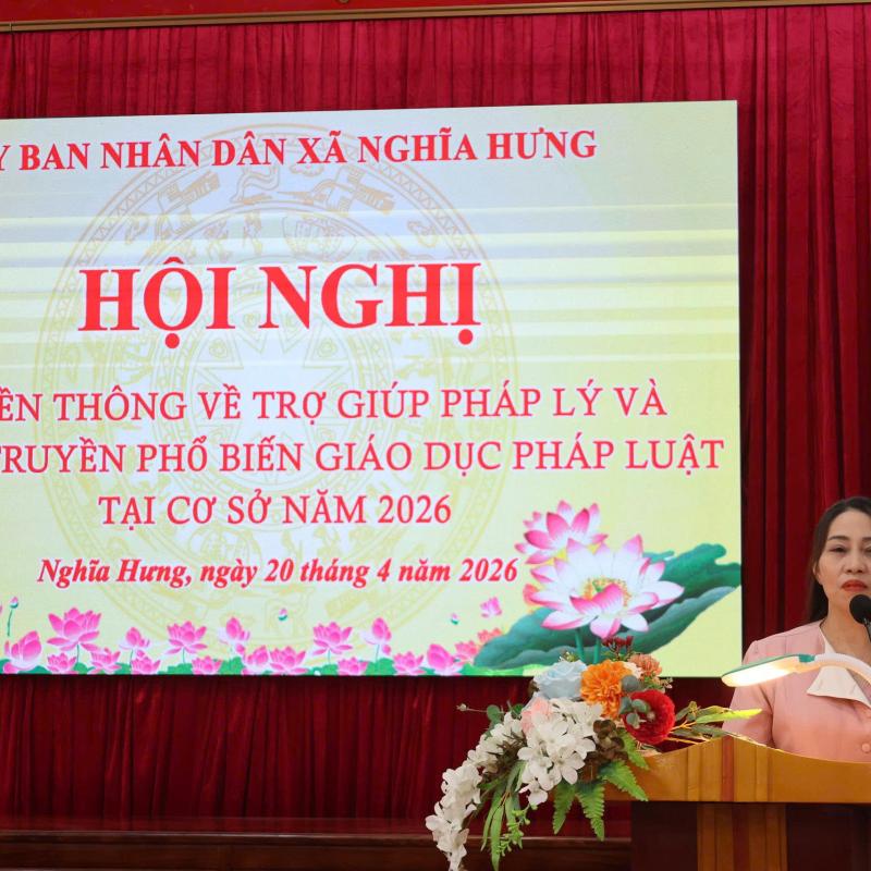 HỘI NGHỊ TRUYỀN THÔNG TRỢ GIÚP PHÁP LÝ VÀ TUYÊN TRUYỀN, PHỔ BIẾN, GIÁO DỤC PHÁP LUẬT NĂM 2026