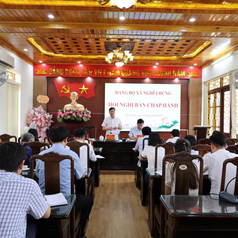 BAN CHẤP HÀNH ĐẢNG BỘ XÃ NGHĨA HƯNG TỔ CHỨC HỘI NGHỊ LẦN THỨ 19