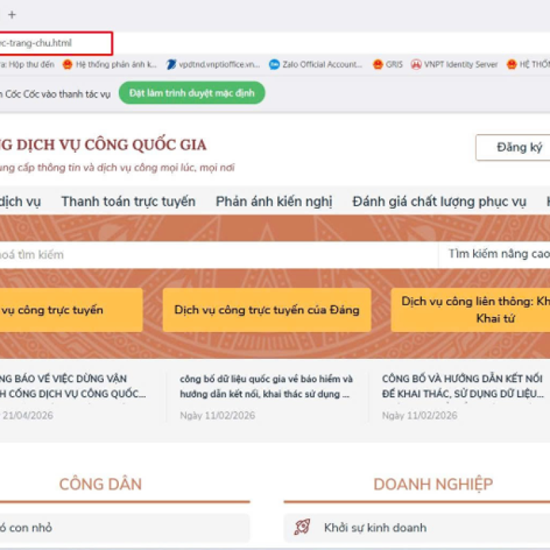 HƯỚNG DẪN CÔNG DÂN NỘP HỒ SƠ TRỰC TUYẾN TRÊN  CỔNG DỊCH VỤ CÔNG QUỐC GIA