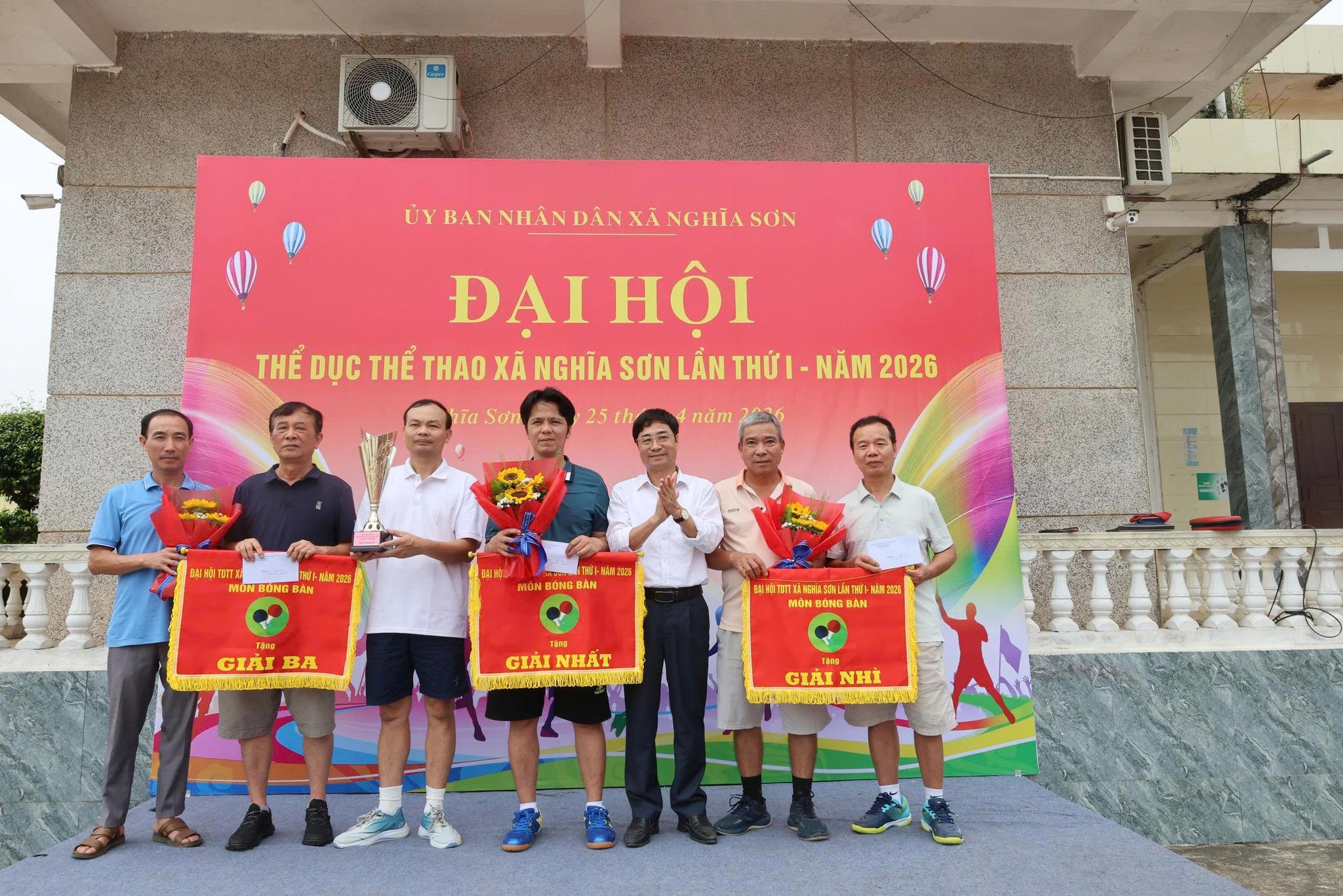 SÔI NỔI GIẢI BÓNG BÀN TRONG KHUÂN KHỔ ĐẠI HỘI TDTT XÃ NGHĨA SƠN LẦN THỨ I NĂM 2026