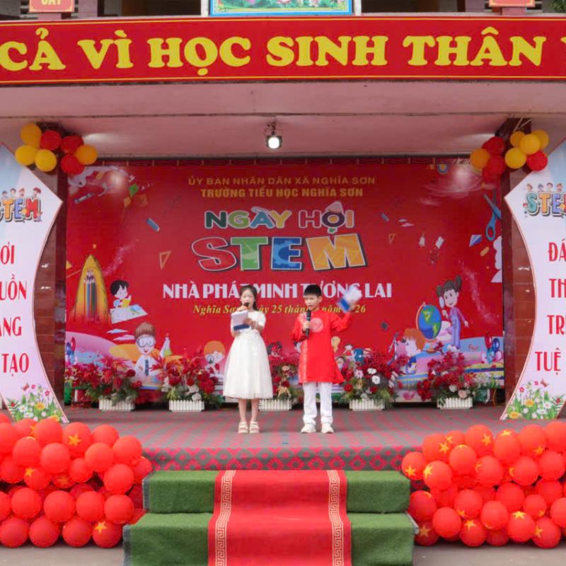 TRƯỜNG TIỂU HỌC NGHĨA SƠN TỔ CHỨC NGÀY HỘI STEM – KHƠI NGUỒN SÁNG TẠO