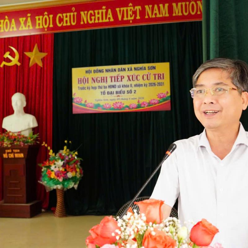 HỘI NGHỊ TIẾP XÚC CỬ TRI TRƯỚC KỲ HỌP THỨ 3 HĐND XÃ NGHĨA SƠN KHÓA II TẠI ĐỊA BÀN XÃ NGHĨA LẠC (CŨ)