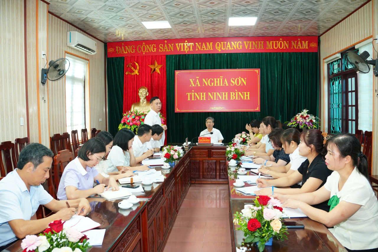 THƯỜNG TRỰC ĐẢNG ỦY XÃ NGHĨA SƠN LÀM VIỆC VỚI CÁC TRƯỜNG MẦM NON VỀ KẾT QUẢ THỰC HIỆN NHIỆM VỤ NĂM HỌC 2025 – 2026