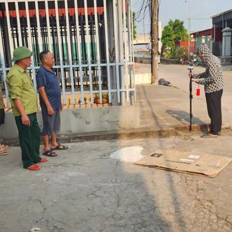 XÃ NGHĨA SƠN TĂNG CƯỜNG CÔNG TÁC ĐO ĐẠC, LẬP BẢN ĐỒ ĐỊA CHÍNH