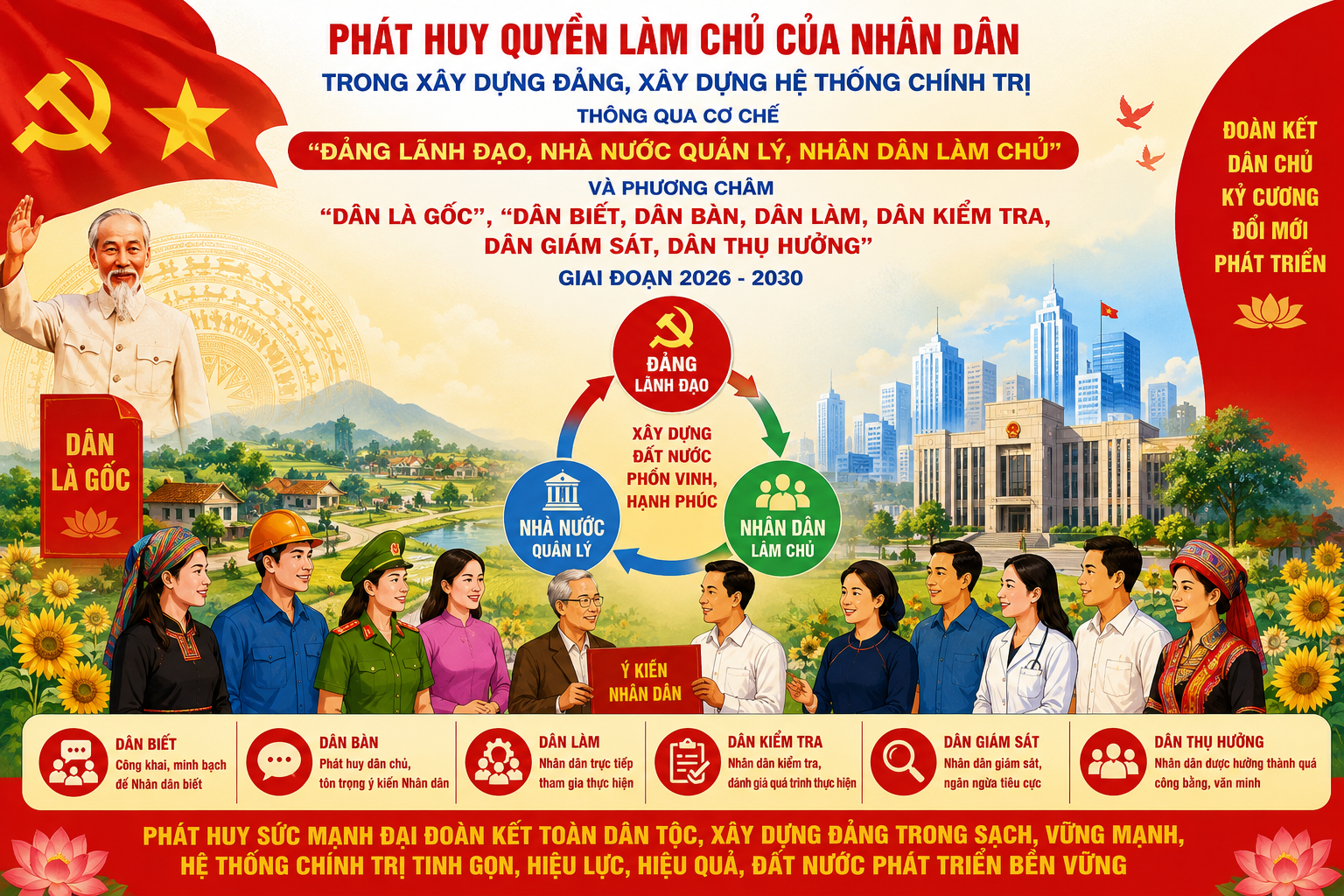 Phát huy quyền làm chủ của Nhân dân trong giai đoạn 2026 - 2030