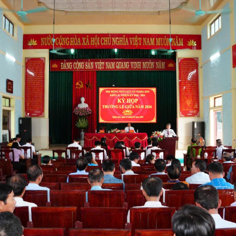 HĐND XÃ NGHĨA SƠN TỔ CHỨC THÀNH CÔNG KỲ HỌP THỨ BA, KHÓA II, NHIỆM KỲ 2026 – 2031.
