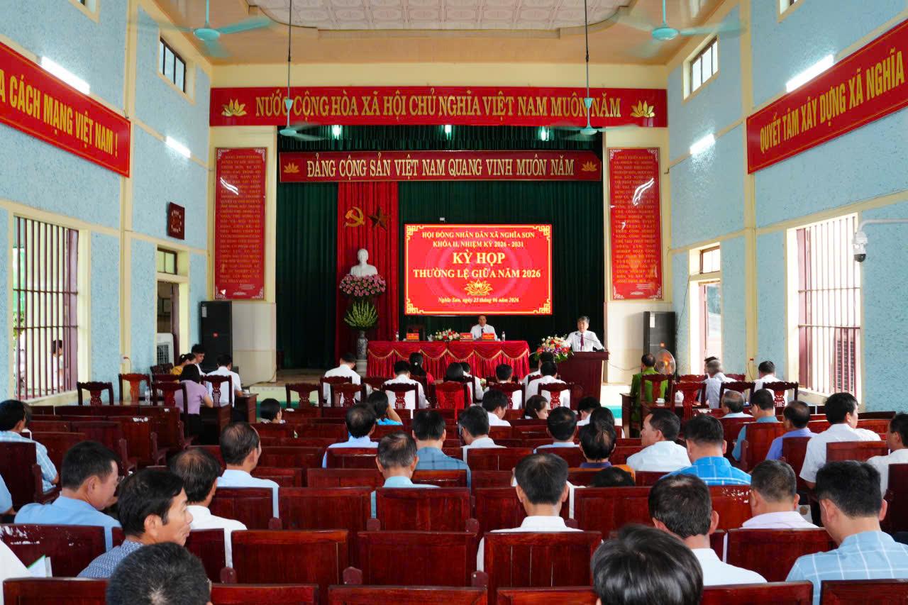HĐND XÃ NGHĨA SƠN TỔ CHỨC THÀNH CÔNG KỲ HỌP THỨ BA, KHÓA II, NHIỆM KỲ 2026 – 2031.