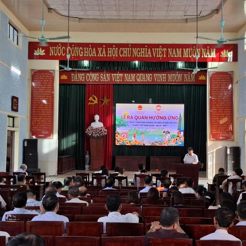 LỄ RA QUÂN HƯỞNG ỨNG PHONG TRÀO “TOÀN DÂN CHUNG TAY BẢO VỆ MÔI TRƯỜNG, VÌ MỘT VIỆT NAM XANH - SẠCH - ĐẸP”  TRÊN ĐỊA BÀN XÃ NGHĨA SƠN NĂM 2026