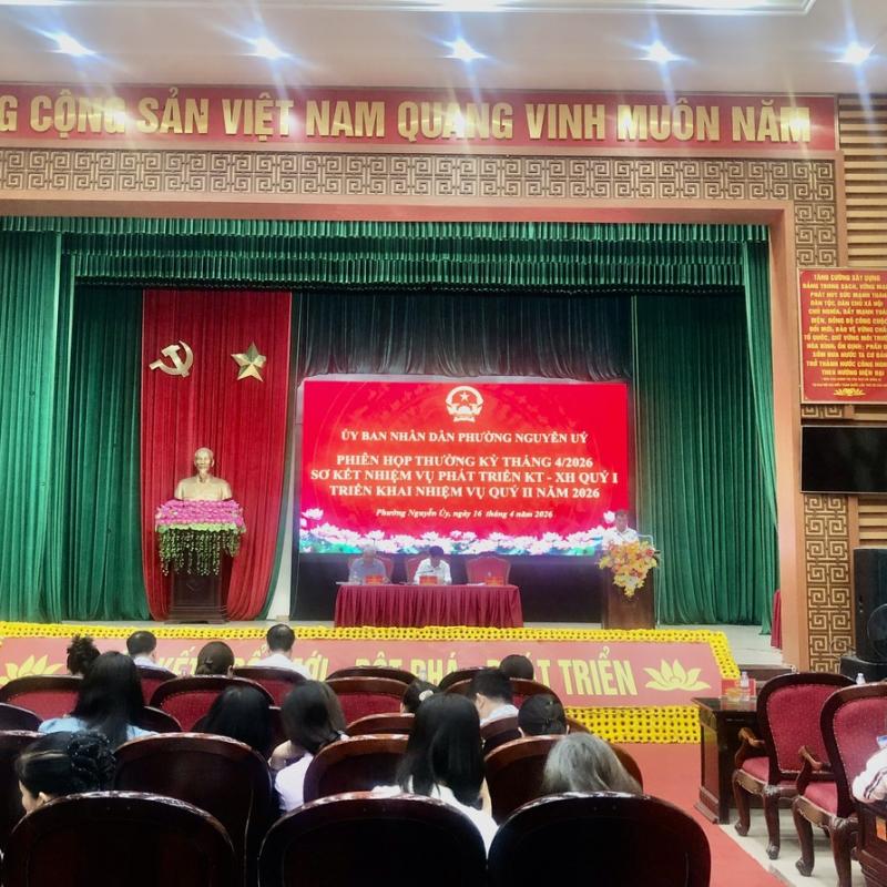 UBND phường Nguyễn Uý tổ chức phiên họp thường kỳ tháng 4/2026