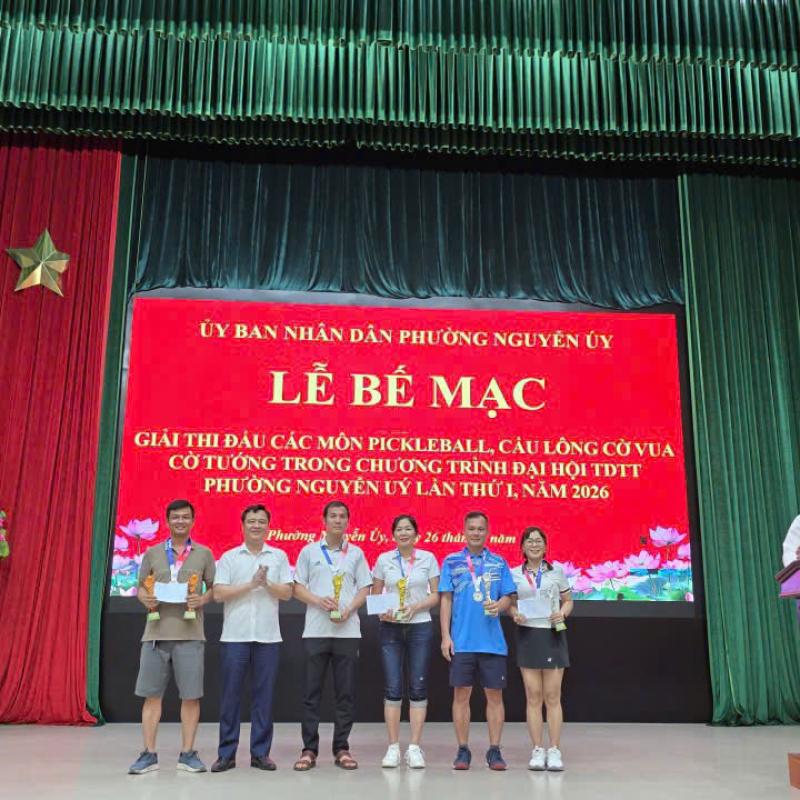 Phường Nguyễn Úy thi đấu các nội dung thi đấu nằm trong chuỗi hoạt động của Đại hội Thể dục Thể thao phường Nguyễn Úy lần thứ I năm 2026,