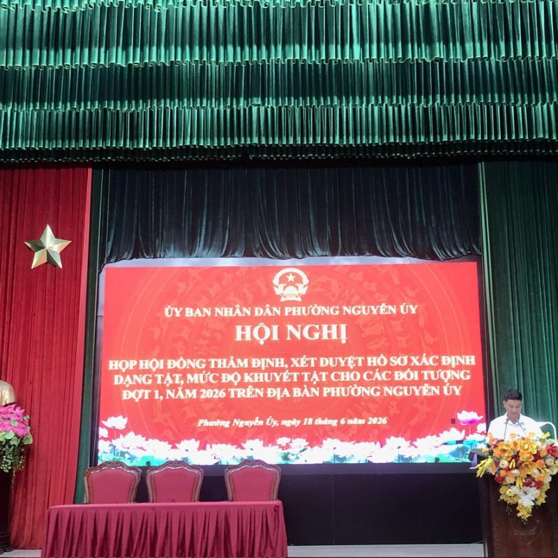 UBND phường Nguyễn Uý tổ chức hội nghị thẩm định, xét duyệt hồ sơ xác định dạng khuyết tật, mức độ khuyết tật đợt 1 năm 2026
