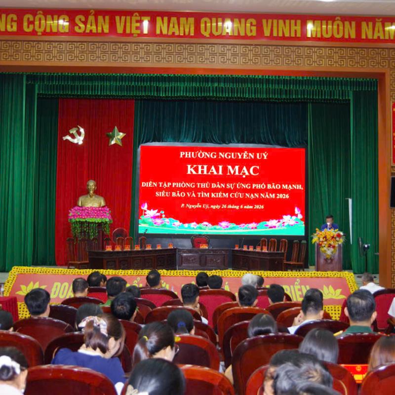 Phường Nguyễn Úy Tổ chức diễn tập Phòng thủ dân sự năm 2026