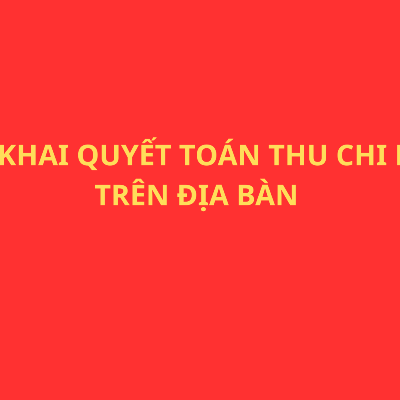 CÔNG KHAI QUYẾT TOÁN THU CHI NGÂN SÁCH TRÊN ĐỊA BÀN VÀ QUYẾT TOÁN THU - CHI NGÂN SÁCH XÃ PHONG DOANH NĂM 2025