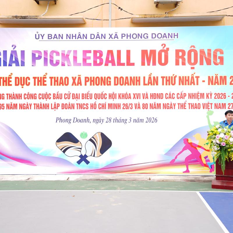 XÃ PHONG DOANH TỔ CHỨC GIẢI PICKLEBALL MỞ RỘNG TRONG KHUÔN KHỔ ĐẠI HỘI THỂ DỤC THỂ THAO LẦN THỨ I