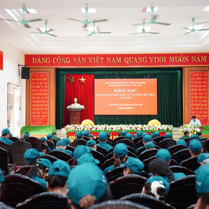 Triển khai huấn luyện Dân quân tự vệ năm thứ nhất năm 2026 tại xã Phong Doanh