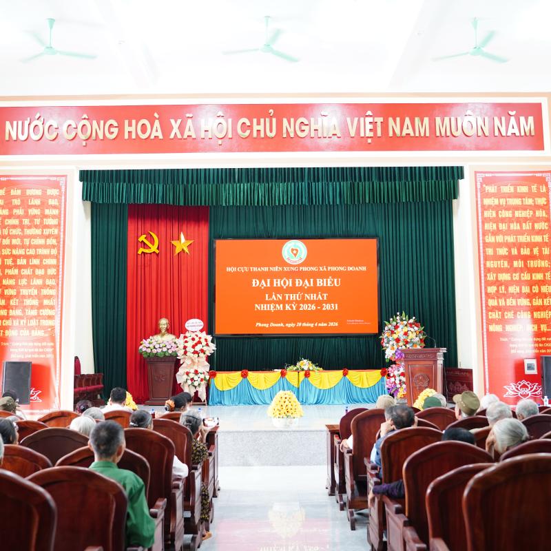 ĐẠI HỘI ĐẠI BIỂU HỘI CỰU THANH NIÊN XUNG PHONG XÃ PHONG DOANH LẦN THỨ NHẤT, NHIỆM KỲ 2026 – 2031