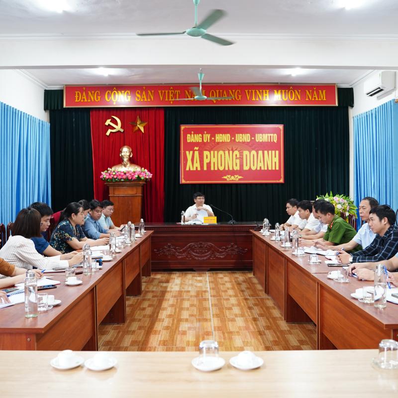 BAN CHỈ ĐẠO GIẢI PHÓNG MẶT BẰNG XÃ PHONG DOANH HỌP ĐÁNH GIÁ TIẾN ĐỘ THỰC HIỆN CÁC DỰ ÁN TRÊN ĐỊA BÀN