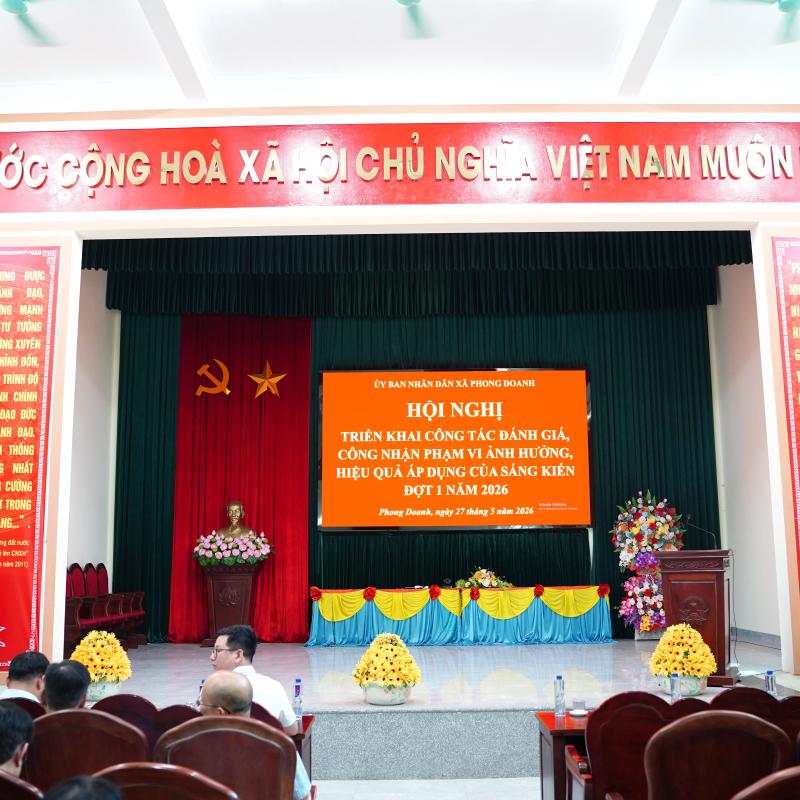 Xã Phong Doanh triển khai công tác đánh giá, công nhận phạm vi ảnh hưởng, hiệu quả áp dụng của sáng kiến đợt 1 năm 2026