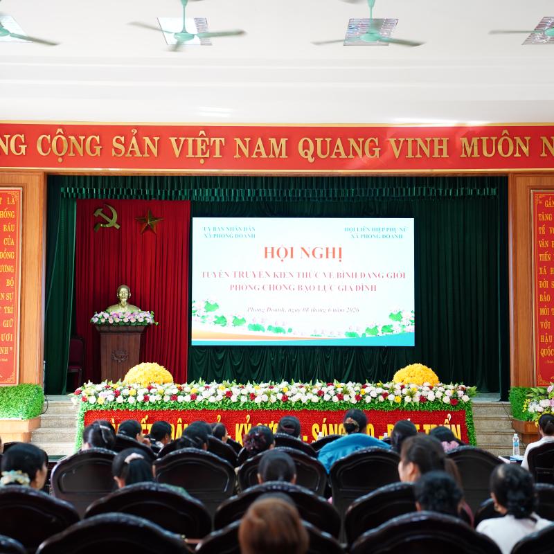 HỘI LIÊN HIỆP PHỤ NỮ XÃ PHONG DOANH TỔ CHỨC TẬP HUẤN KIẾN THỨC VỀ BÌNH ĐẲNG GIỚI VÀ PHÒNG, CHỐNG BẠO LỰC GIA ĐÌNH.
