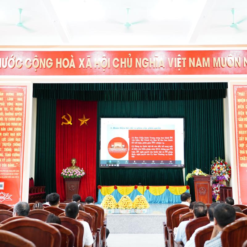 XÃ PHONG DOANH THAM DỰ HỘI NGHỊ TRỰC TUYẾN TOÀN QUỐC SƠ KẾT 1 NĂM VẬN HÀNH MÔ HÌNH TỔ CHỨC TỔNG THỂ CỦA HỆ THỐNG CHÍNH TRỊ, MÔ HÌNH CHÍNH QUYỀN 3 CẤP