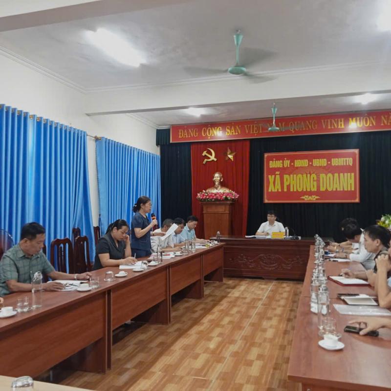 ĐẢNG ỦY XÃ PHONG DOANH TỔ CHỨC HỘI NGHỊ BAN THƯỜNG VỤ ĐẢNG ỦY LẦN THỨ XXIV, NHIỆM KỲ 2025 – 2030