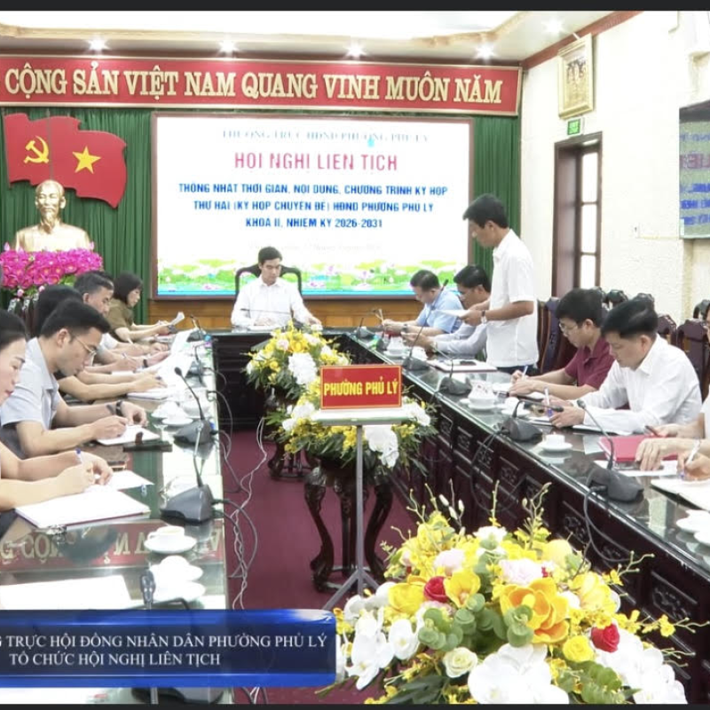 Thường trực HĐND phường Phủ Lý tổ chức hội nghị liên tịch chuẩn bị cho kỳ họp thứ 2 (kỳ họp chuyên đề), HĐND phường khoá II, nhiệm kỳ 2021-2026