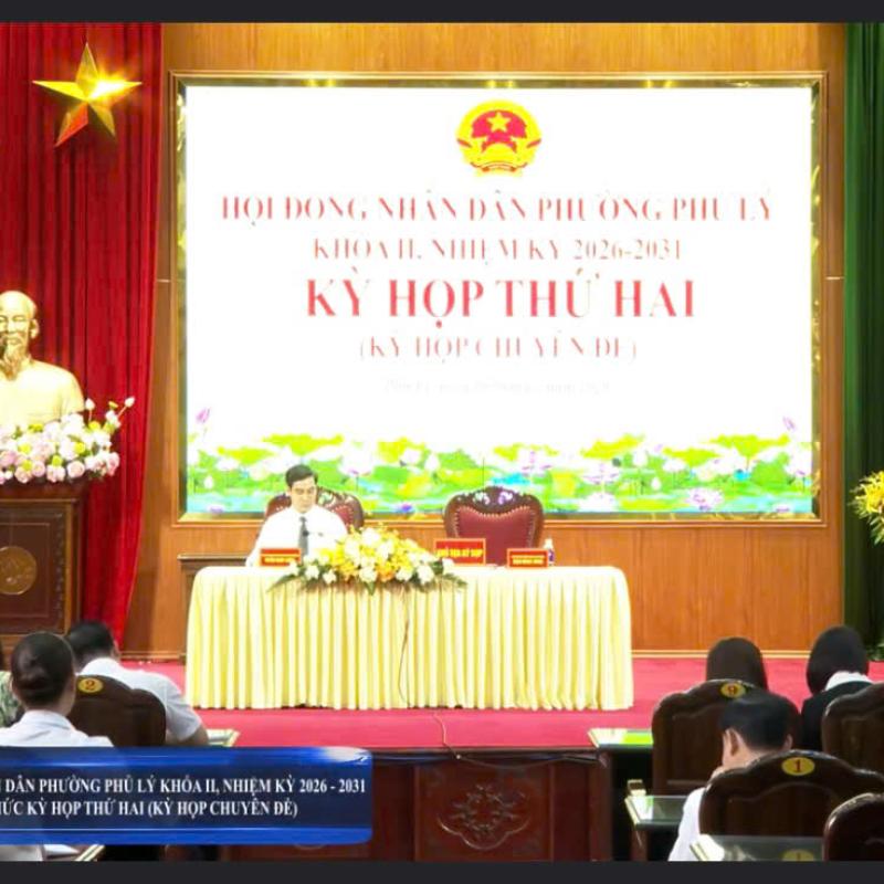 HĐND phường Phủ Lý khoá II, nhiệm kỳ 2026-2031 tổ chức kỳ họp thứ Hai (Kỳ họp chuyên đề)