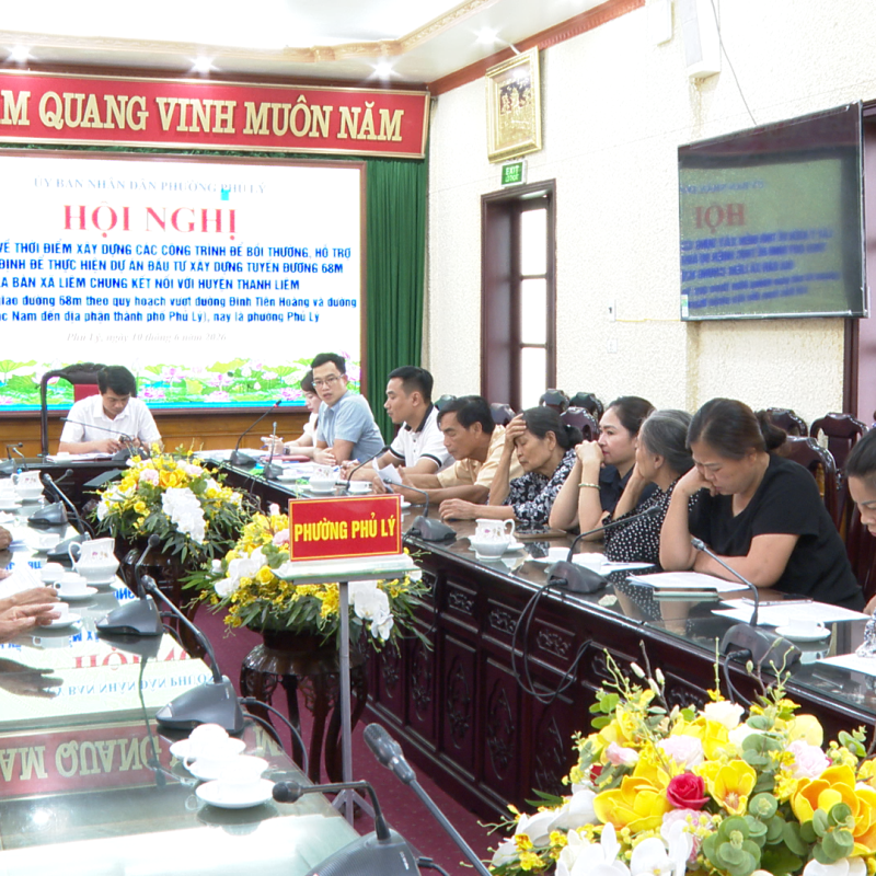 UBND phường Phủ Lý tổ chức lấy ý kiến về thời điểm xây dựng các công trình để bồi thường, hỗ trợ theo quy định để thực hiện dự án