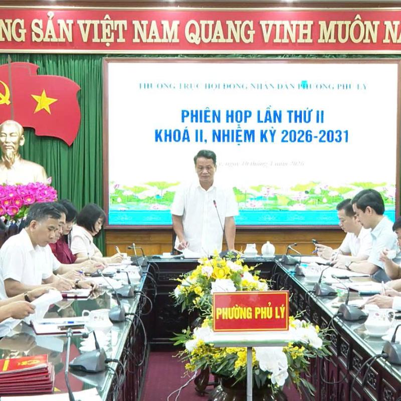 Thường trực HĐND Phường Phủ Lý tổ chức phiên họp thứ II, Khoá II, Nhiệm kỳ 2026 -2031
