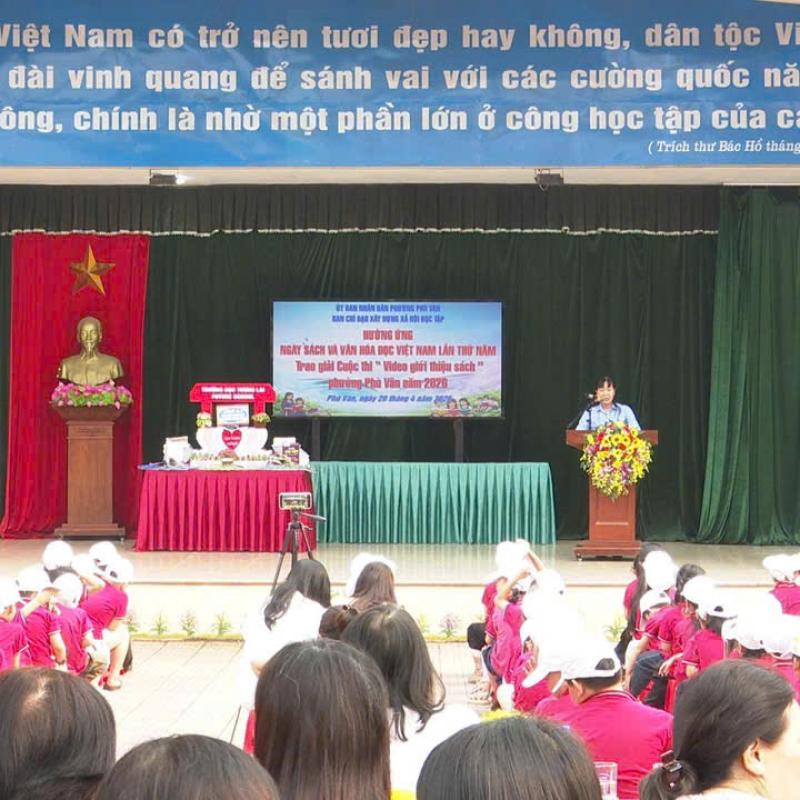 Ban Chỉ đạo xây dựng xã hội học tập phường Phù Vân tổ chức " Ngày Sách và Văn hóa đọc Việt Nam" lần thứ Năm, đồng thời tổng kết và trao giải Cuộc thi “Video giới thiệu sách" phường Phù Vân năm 2026.