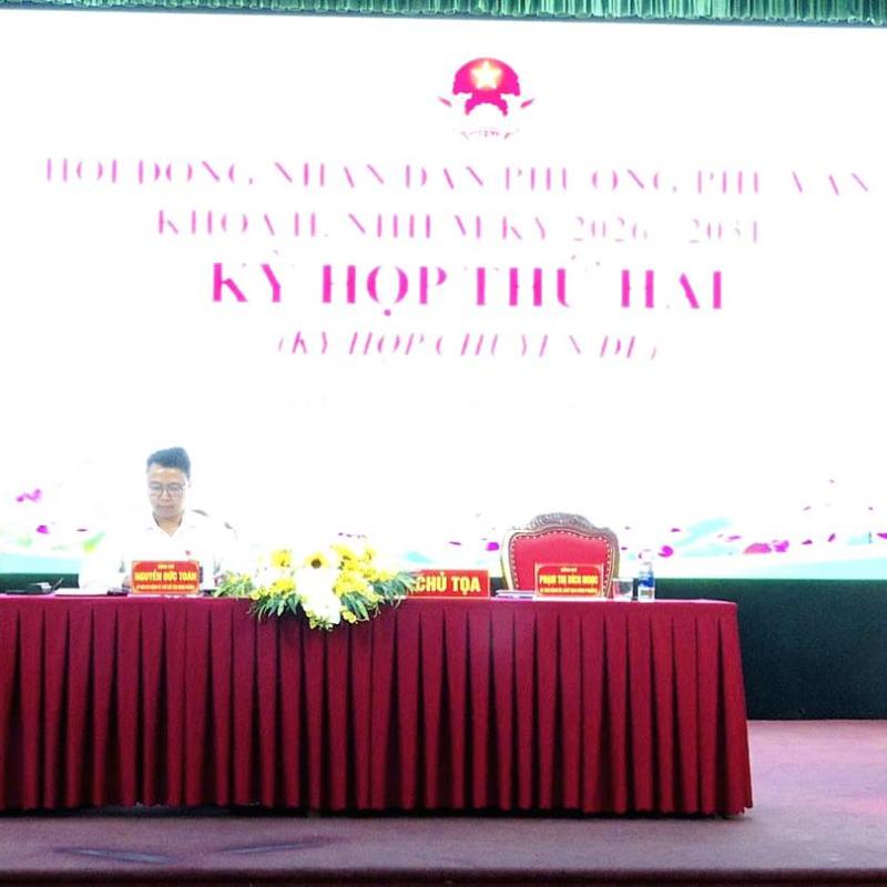HĐND phường Phù Vân khoá II, nhiệm kỳ 2026-2031 tổ chức Kỳ họp thứ Hai ( Kỳ họp chuyên đề).