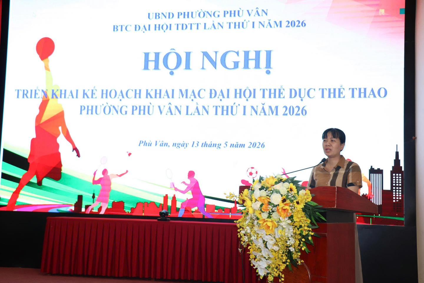 UBND phường Phù Vân tổ chức hội nghị triển khai kế hoạch tổ chức Lễ khai mạc Đại hội Thể dục thể thao lần thứ I năm 2026