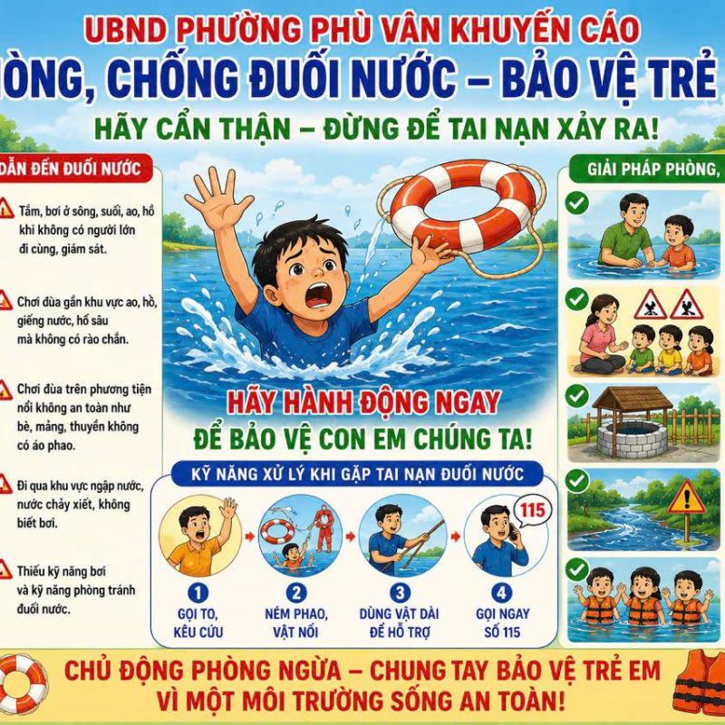 Chung tay phòng chống đuối nước