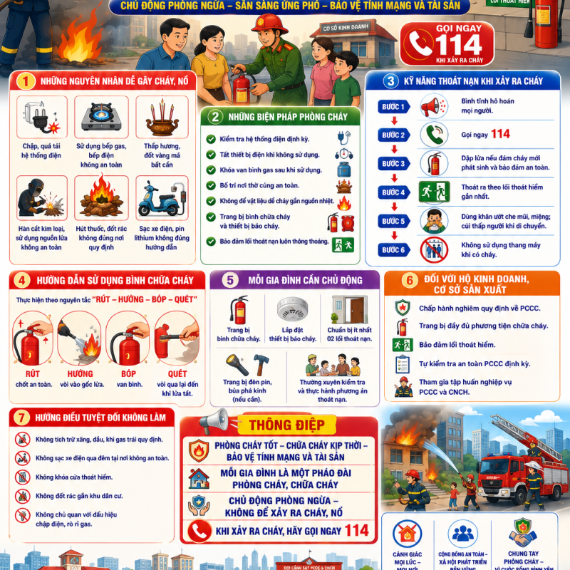 Hướng dẫn công tác PCCC và CNCH