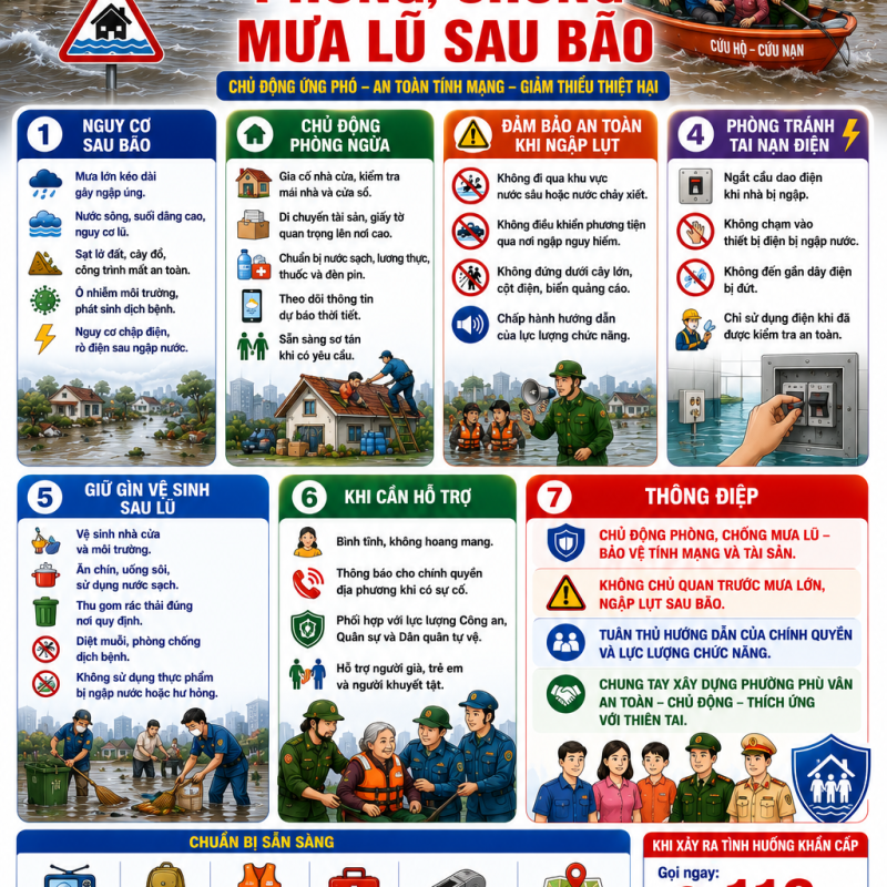 Phòng chống mưa lũ sau bão