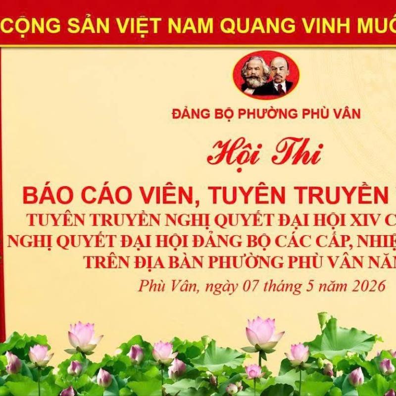 Đảng ủy phường Phù Vân tổ chức vòng chung khảo Hội thi Báo cáo viên, Dubai Casino Palace viên giỏi, năm 2026.