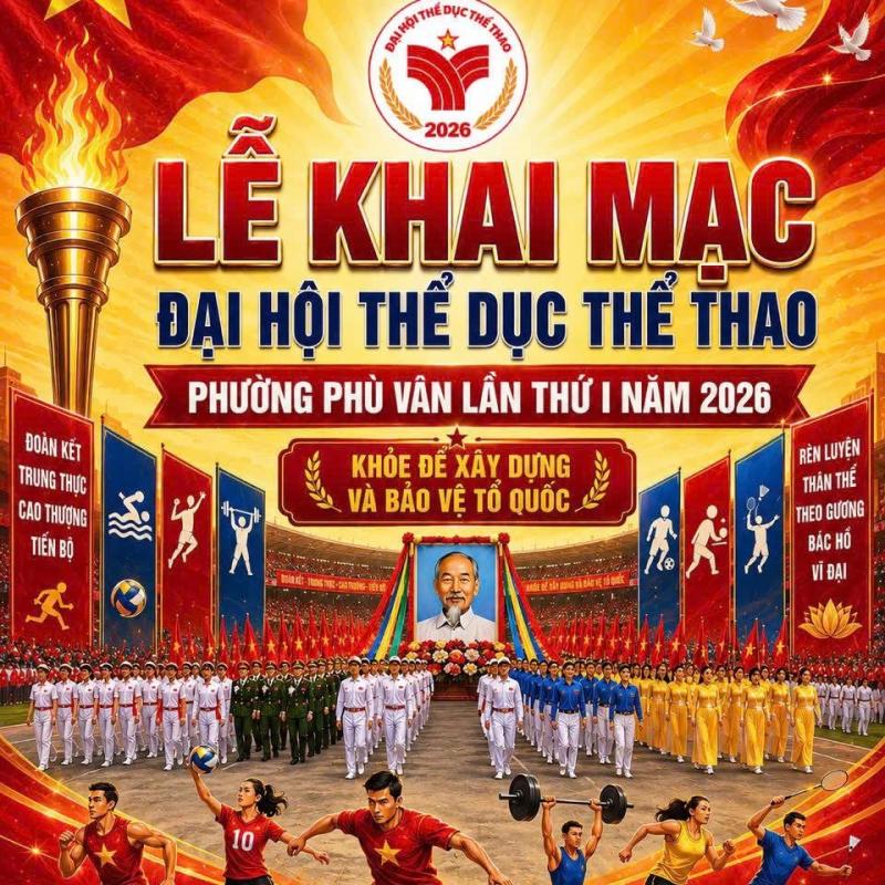 PHÙ VÂN HƯỚNG TỚI ĐẠI HỘI THỂ DỤC THỂ THAO LẦN THỨ I NĂM 2026