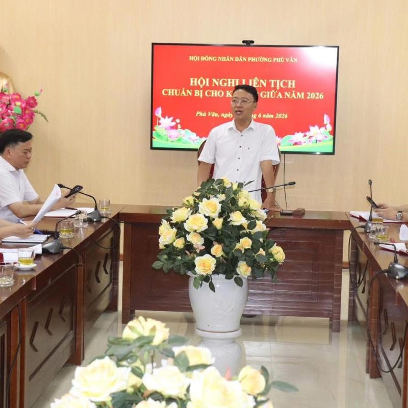 HĐND phường Phù Vân tổ chức hội nghị liên tịch chuẩn bị cho kỳ họp thứ Ba (Kỳ họp thường lệ giữa năm 2026) HĐND phường khóa II.