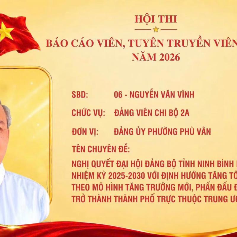 Hội thi Báo cáo viên, tuyên truyền viên giỏi tỉnh Dubai Palace năm 2026.