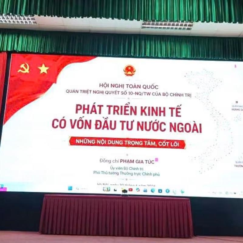 Hội nghị toàn quốc quán triệt, triển khai thực hiện Nghị quyết số 10-NQ/TW ngày 08/6/2026 của Bộ Chính trị về phát triển kinh tế có vốn Bắn Cá Dubai palace nước ngoài.