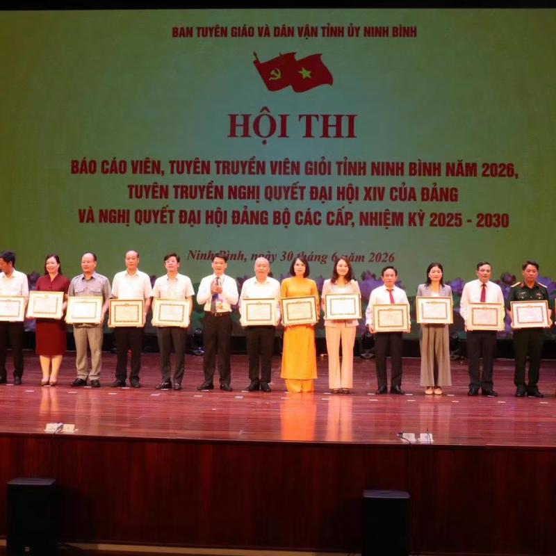 Hội thi Báo cáo viên, tuyên truyền viên giỏi cấp tỉnh năm 2026, tuyên truyền Nghị quyết Đại hội XIV của Đảng và nghị quyết Đại hội Đảng bộ các cấp, nhiệm kỳ 2025-2030.