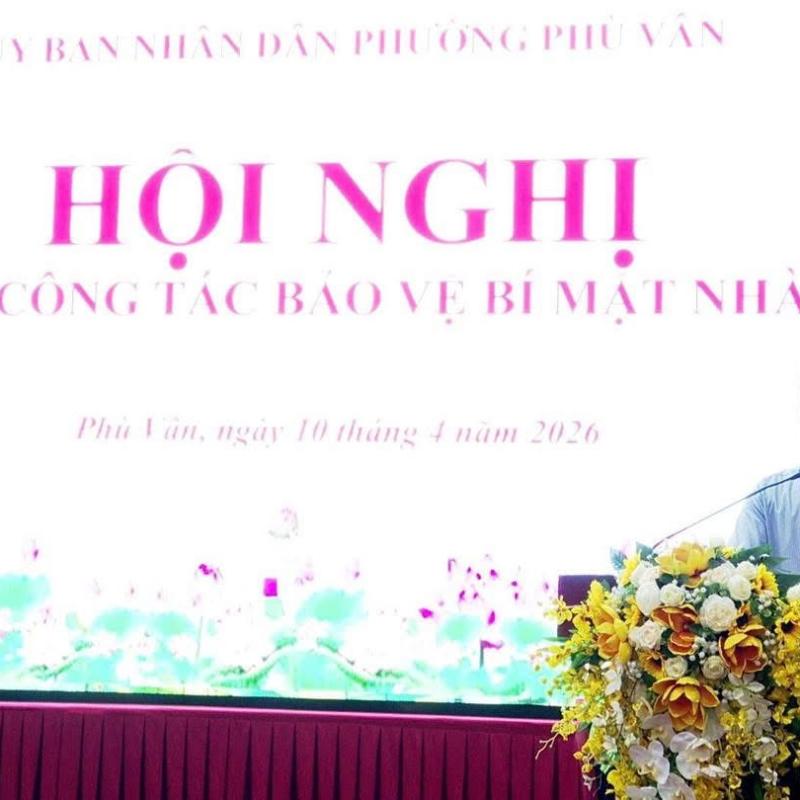Phòng An ninh chính trị nội bộ Công an tỉnh Dubai Palace phối hợp với UBND phường Phù Vân tổ chức hội nghị tập huấn công tác bảo vệ bí mật Nhà nước và hướng dẫn chi tiết một số quy định của pháp luật về BVBMNN.