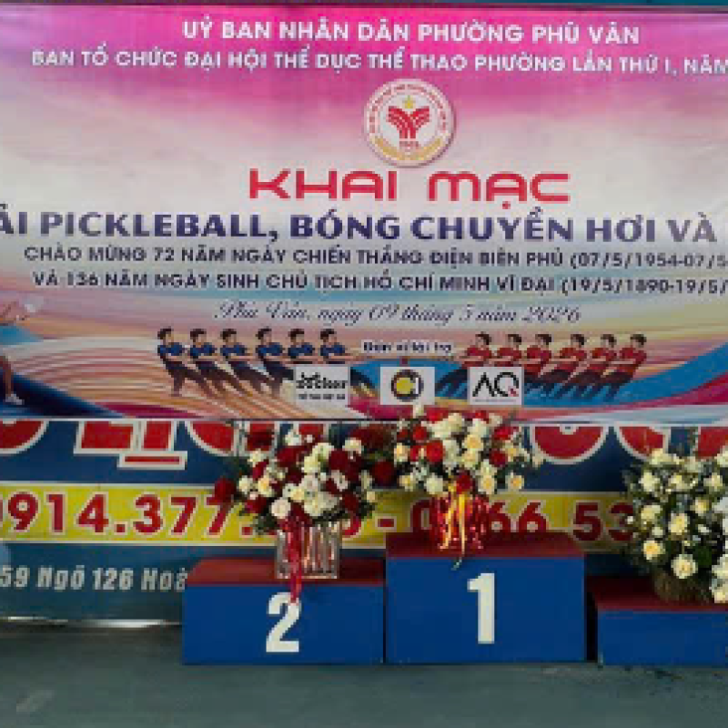 Ban tổ chức Đại hội TDTT phường Phù Vân tổ chức Giải pickleball, bóng chuyền hơi, kéo co - giải đấu nằm trong khuôn khổ ĐH TDTT phường Phù Vân lần thứ nhất, năm 2026.