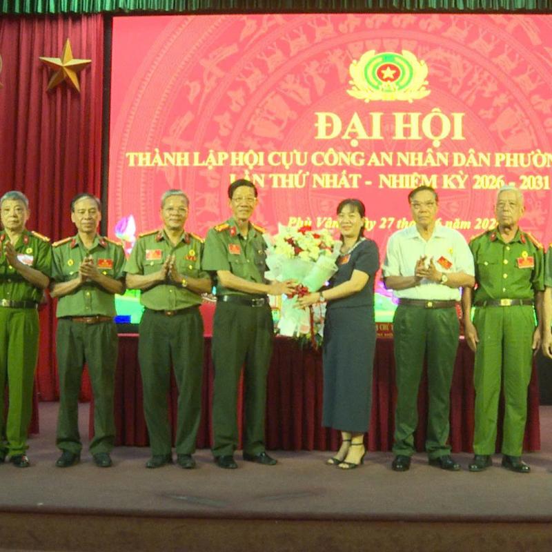 Đại hội đại biểu thành lập Hội Cựu CAND phường Phù Vân lần thứ I, nhiệm kỳ 2026-2031.