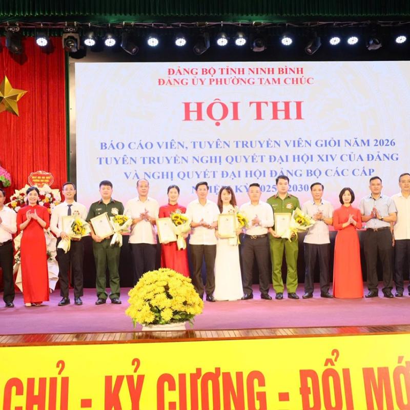 Tam Chúc tổ chức Chung khảo Hội thi Báo cáo viên, tuyên truyền viên giỏi năm 2026.