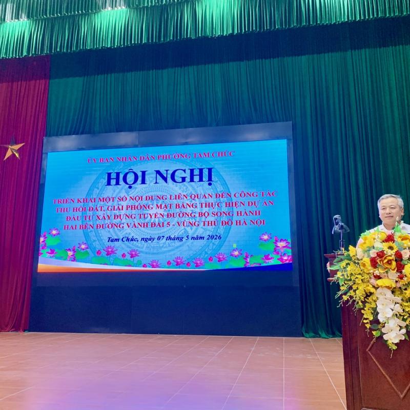 Phường Tam Chúc triển khai một số nội dung liên quan đến công tác giải phóng mặt bằng thực hiện các dự án trên địa bàn.