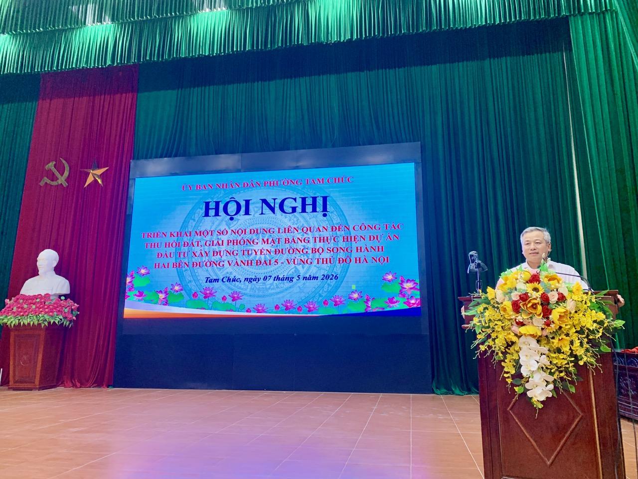 Phường Tam Chúc triển khai một số nội dung liên quan đến công tác giải phóng mặt bằng thực hiện các dự án trên địa bàn.
