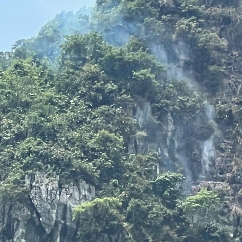 Cháy rừng phòng hộ trên núi Cao San thuộc địa phận phường Tam Chúc.