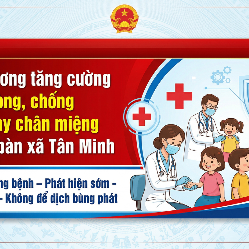 Khẩn trương tăng cường phòng, chống bệnh tay chân miệng trên địa bàn xã Tân Minh