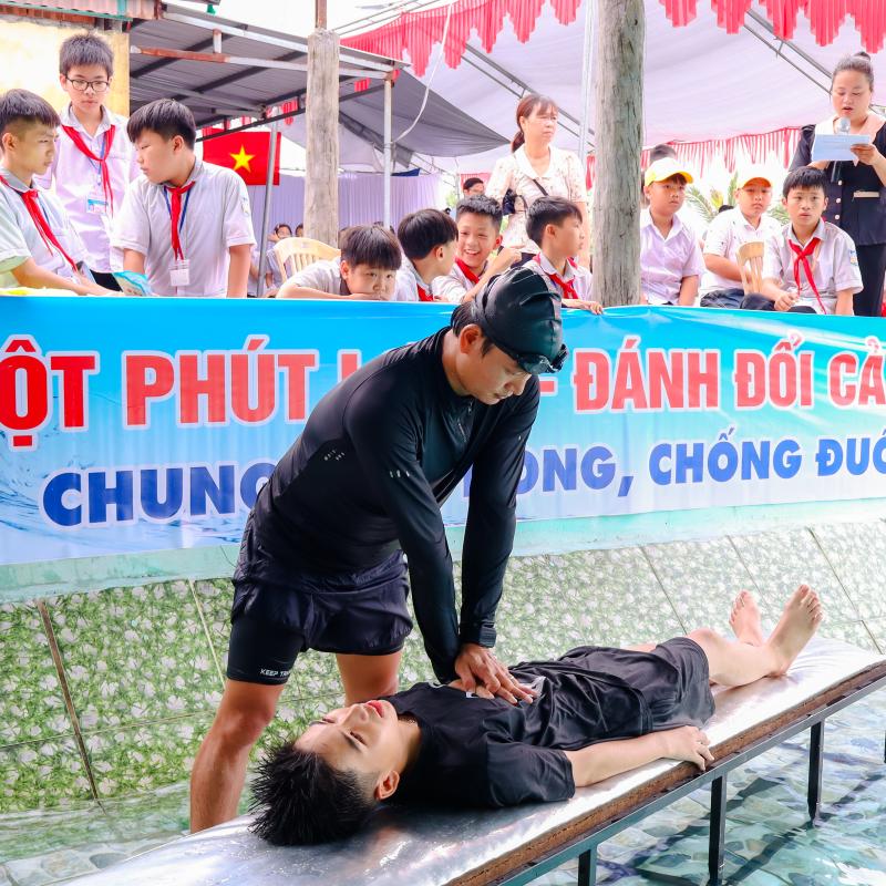 Xã Tân Minh tổ chức lễ phát động nâng cao kiến thức, kỹ năng phòng, chống đuối nước cho trẻ em năm 2026